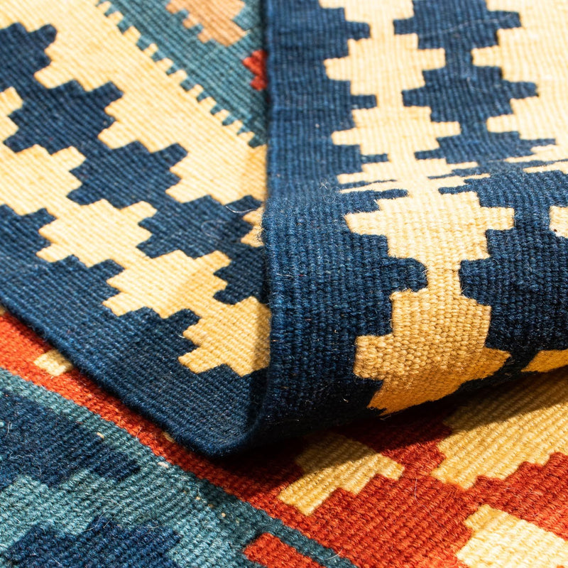 Kelim Rug - Oriental square  - 103 x 100 cm - dark blue