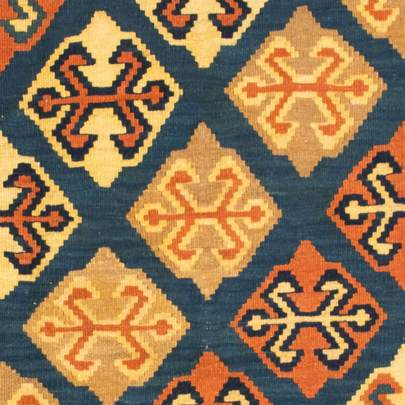 Kelim Rug - Oriental square  - 104 x 100 cm - dark blue