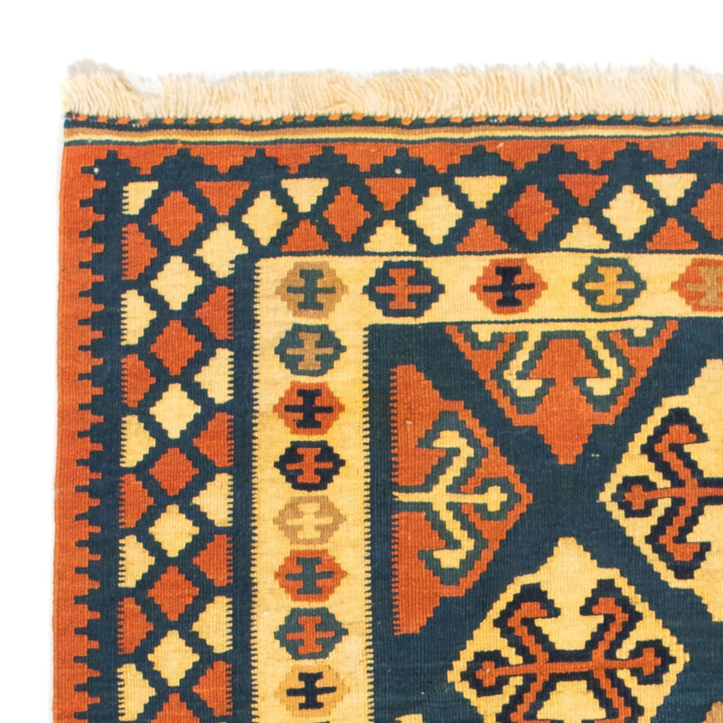 Kelim Rug - Oriental square  - 104 x 100 cm - dark blue