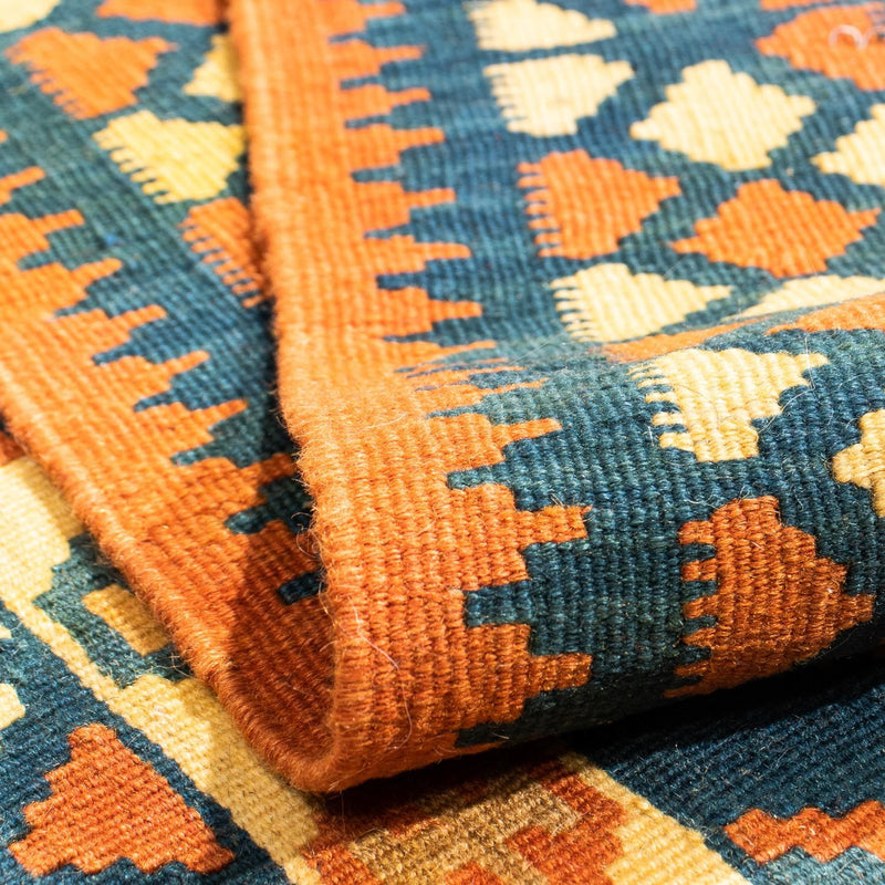 Kelim Rug - Oriental square  - 104 x 100 cm - dark blue