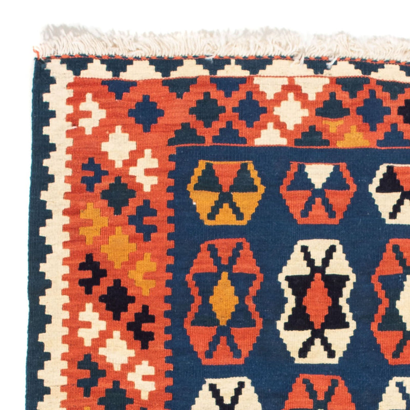 Kelim Rug - Oriental square  - 100 x 96 cm - dark blue