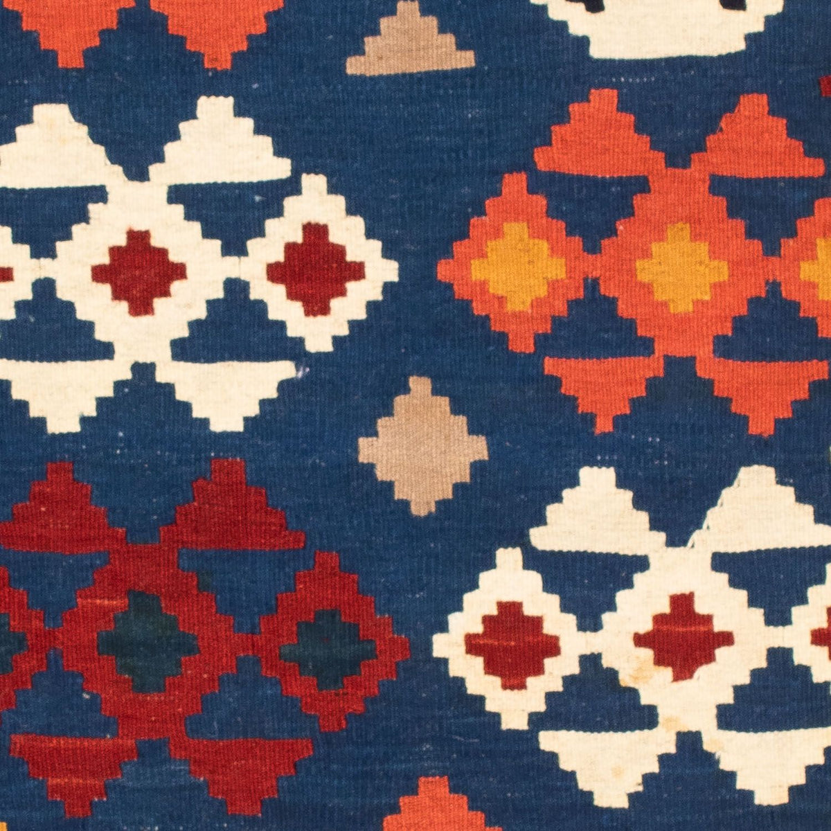 Kelim Rug - Oriental square  - 104 x 102 cm - dark blue