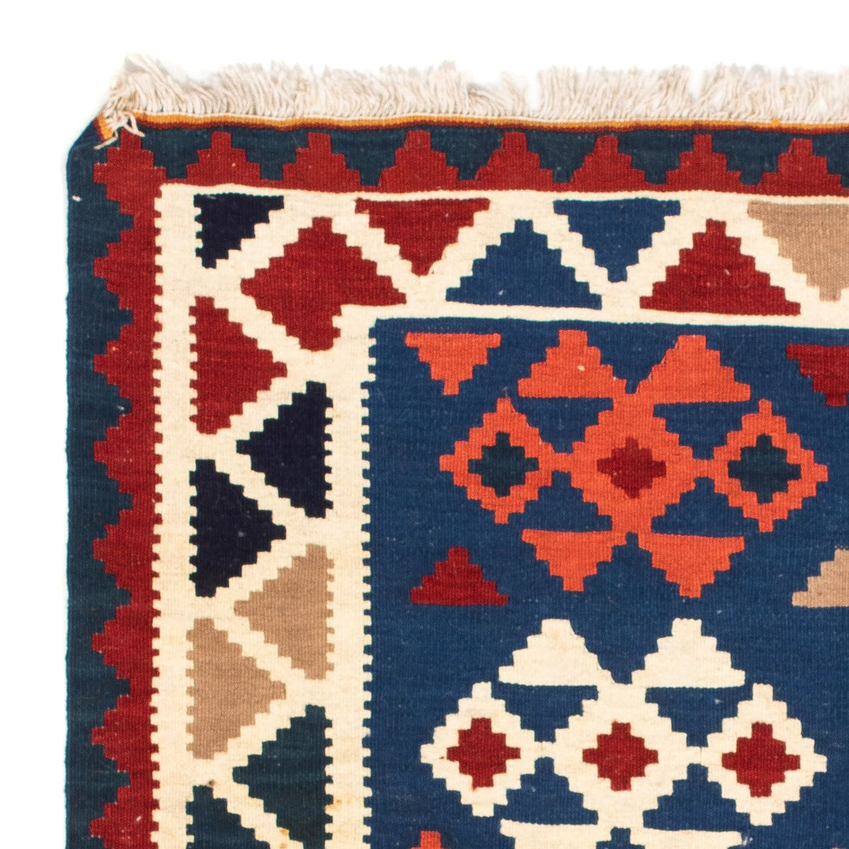 Kelim Rug - Oriental square  - 104 x 102 cm - dark blue