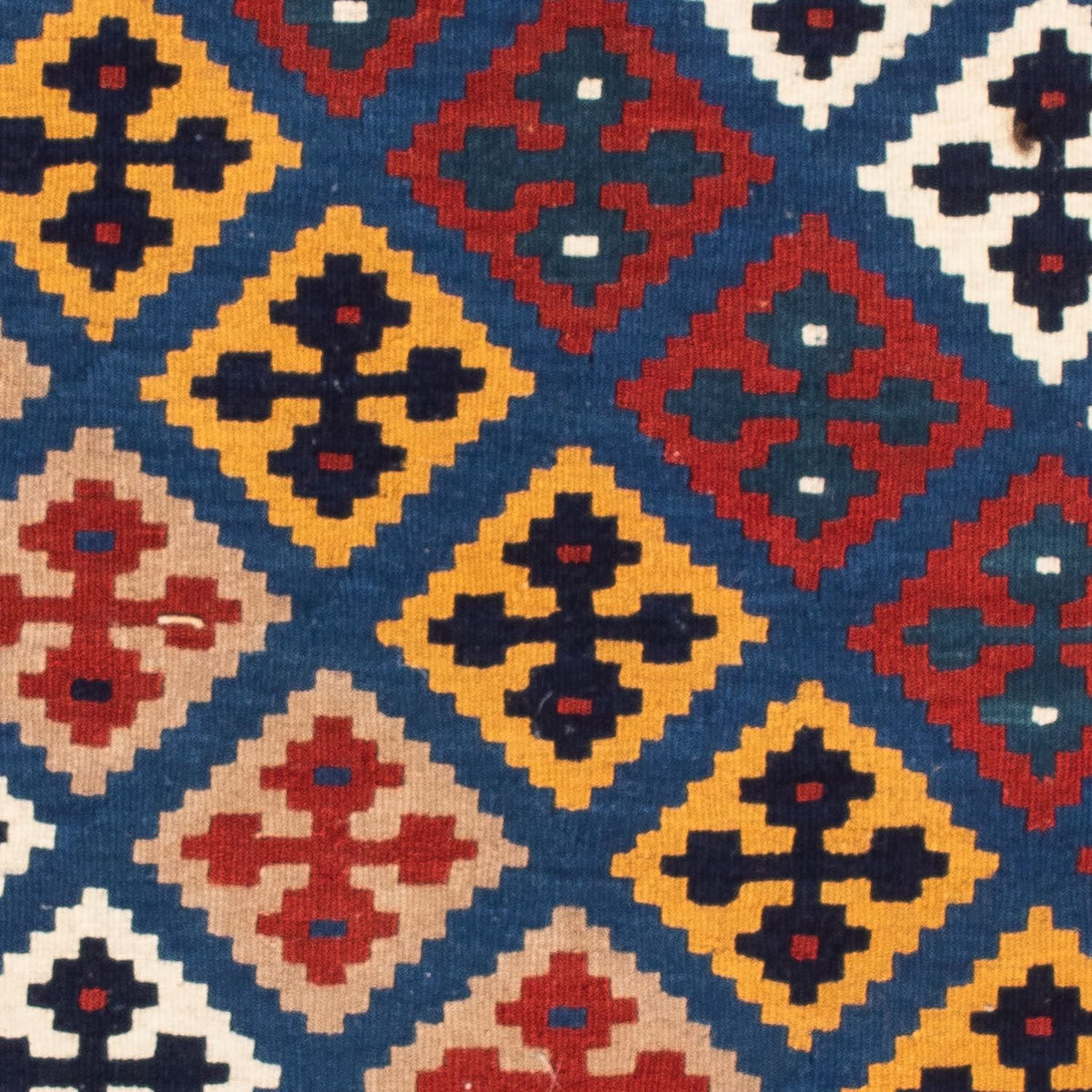 Kelim Rug - Oriental square  - 104 x 103 cm - dark blue