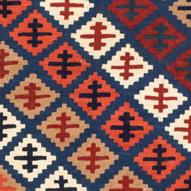 Kelim Rug - Oriental square  - 104 x 100 cm - dark blue