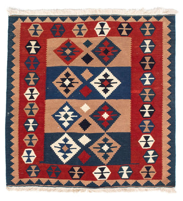 Kelim Rug - Oriental square  - 100 x 97 cm - multicolored