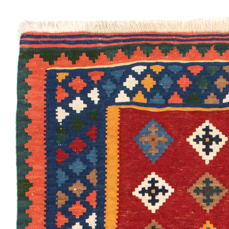 Kelim Rug - Oriental square  - 104 x 101 cm - dark red