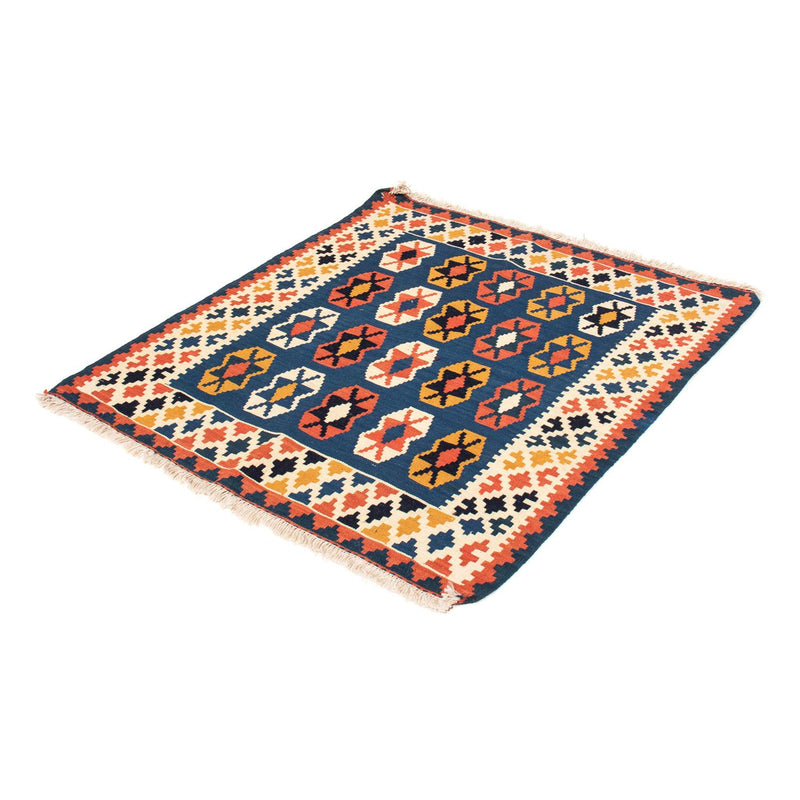 Kelim Rug - Oriental square  - 103 x 100 cm - dark blue