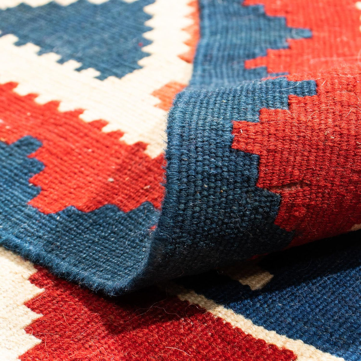 Kelim Rug - Oriental square  - 103 x 100 cm - dark blue