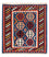 Kelim Rug - Oriental square  - 102 x 100 cm - blue