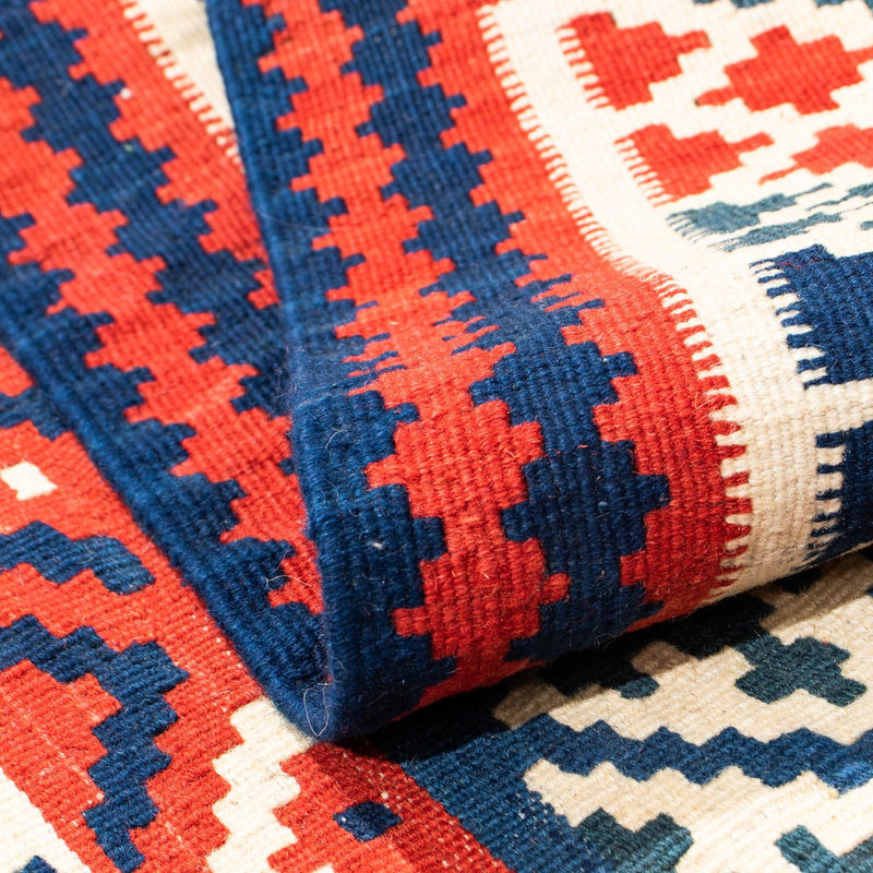 Kelim Rug - Oriental square  - 100 x 95 cm - dark blue