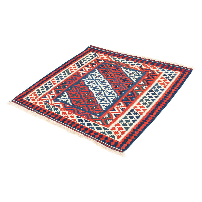 Kelim Rug - Oriental square  - 100 x 95 cm - dark blue