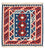 Kelim Rug - Oriental square  - 105 x 104 cm - dark blue