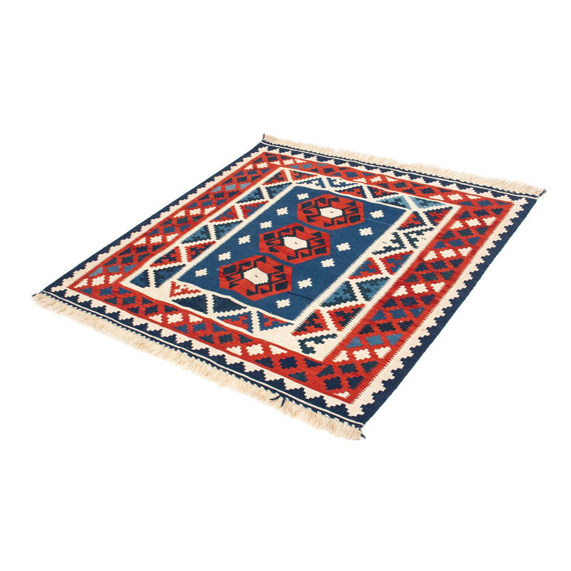 Kelim Rug - Oriental square  - 105 x 104 cm - dark blue