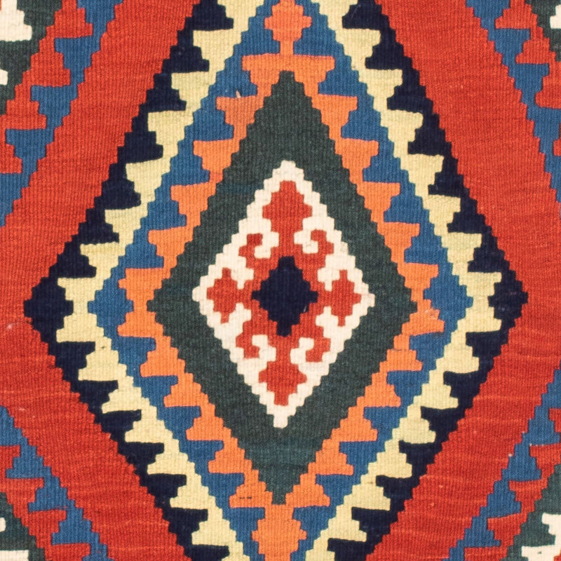 Kelim Rug - Oriental square  - 102 x 98 cm - dark red