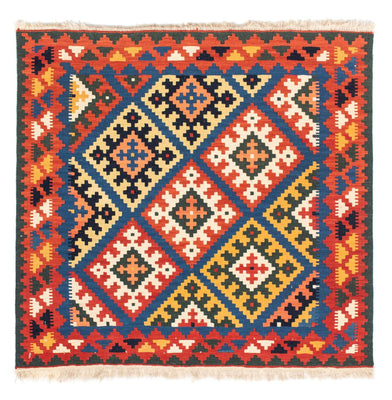 Kelim Rug - Oriental square  - 104 x 100 cm - dark blue