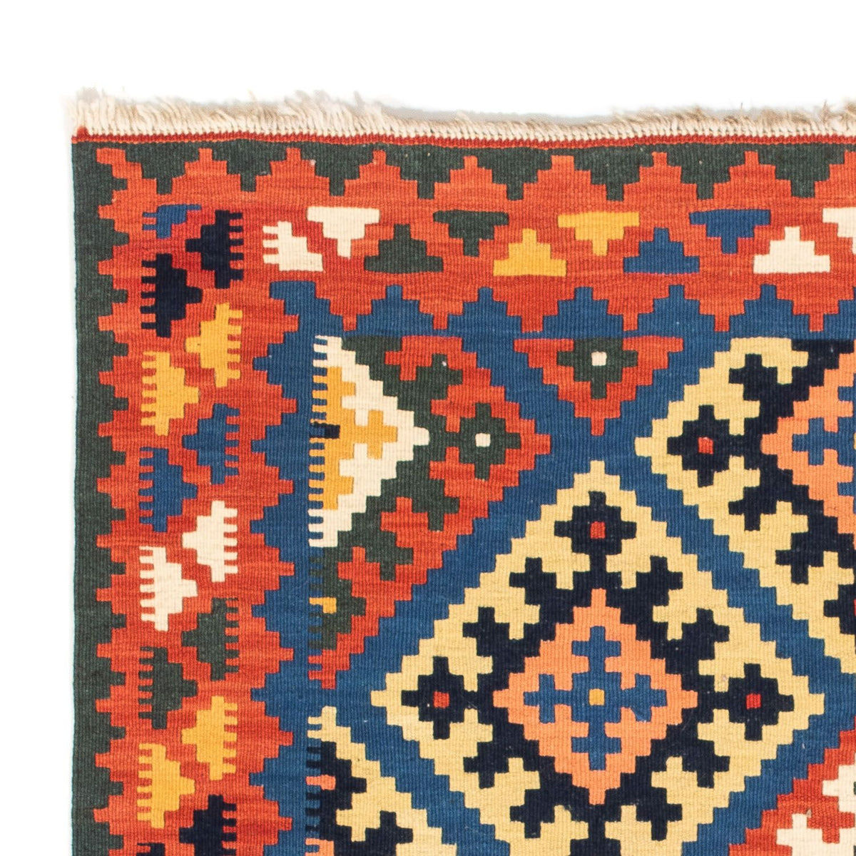 Kelim Rug - Oriental square  - 104 x 100 cm - dark blue