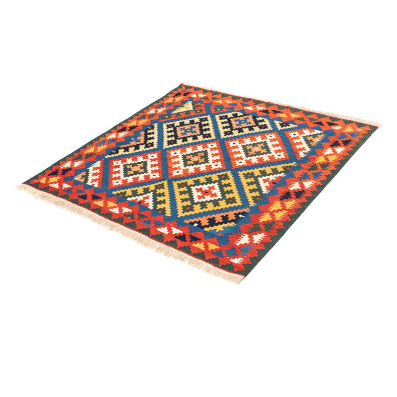 Kelim Rug - Oriental square  - 104 x 100 cm - dark blue