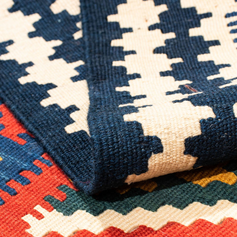 Kelim Rug - Oriental square  - 107 x 103 cm - red