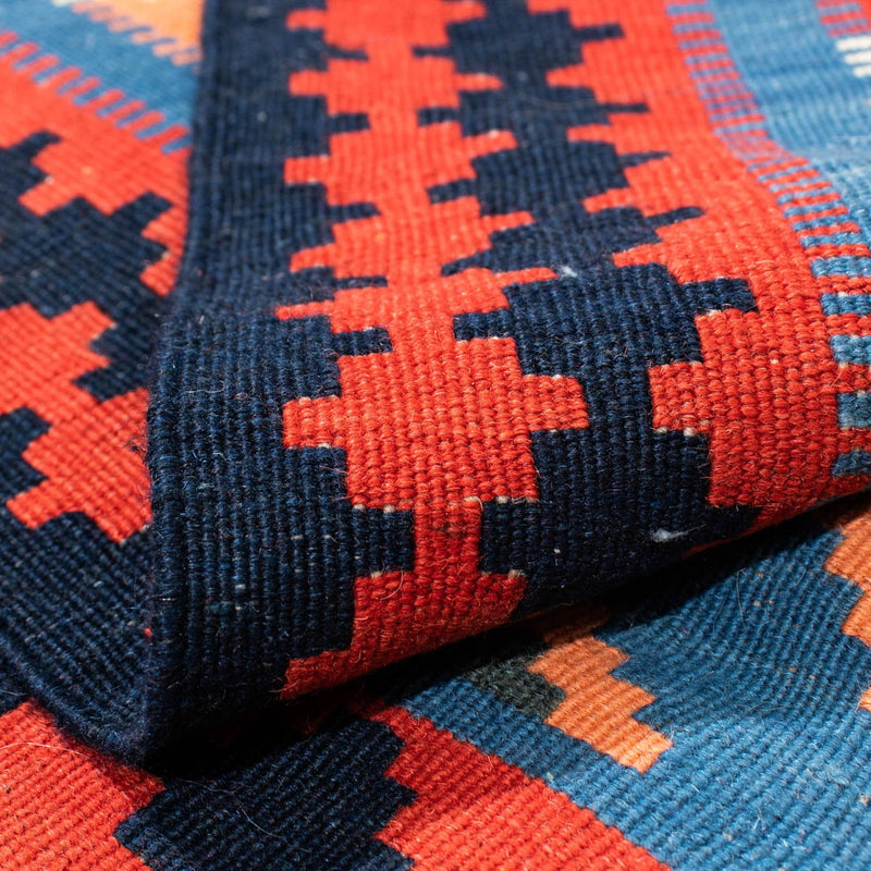 Kelim Rug - Oriental square  - 110 x 107 cm - blue