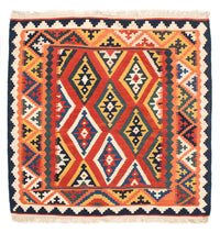 Kelim Rug - Oriental square  - 108 x 104 cm - orange