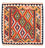Kelim Rug - Oriental square  - 108 x 104 cm - orange
