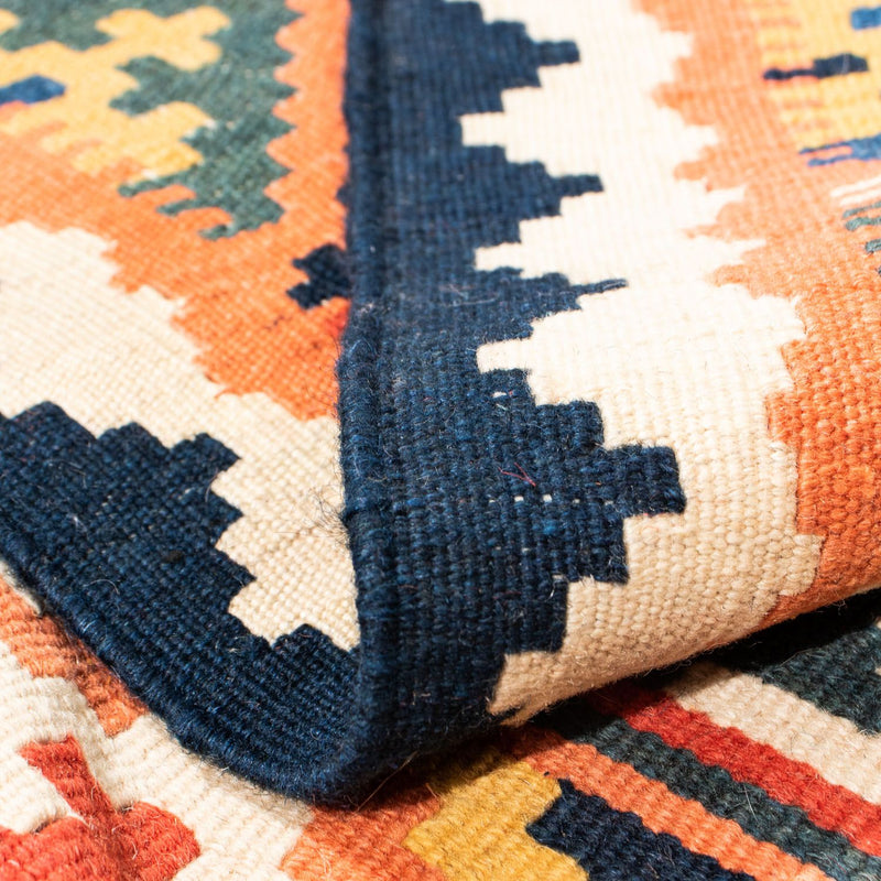 Kelim Rug - Oriental square  - 108 x 104 cm - orange