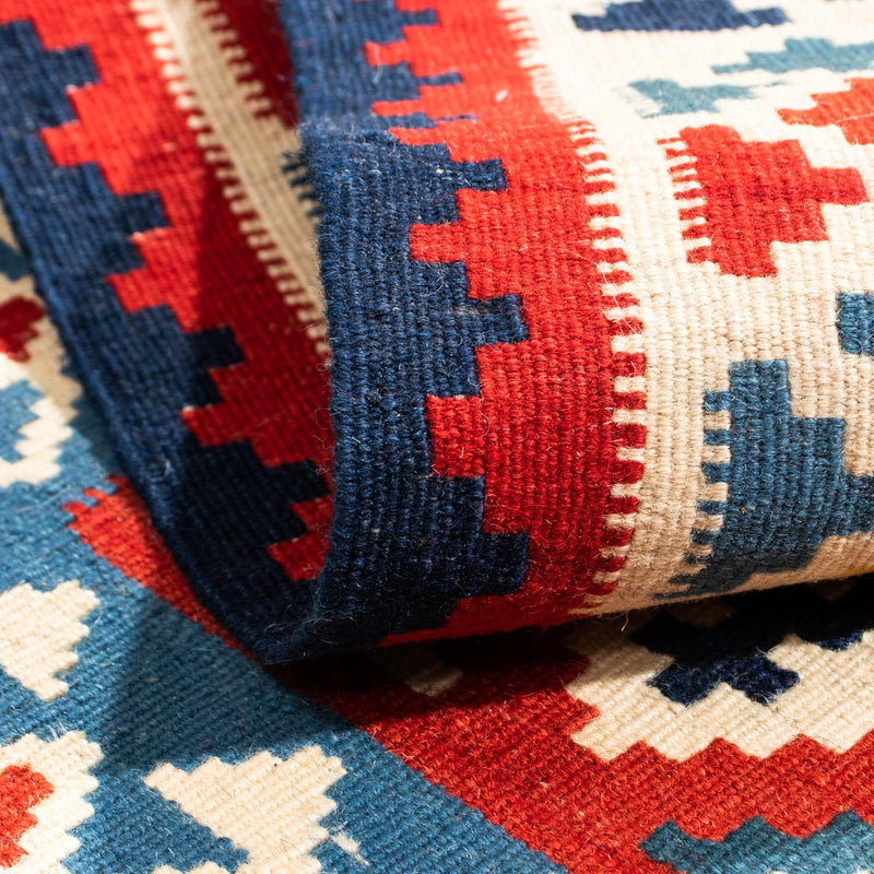 Kelim Rug - Oriental square  - 105 x 103 cm - red