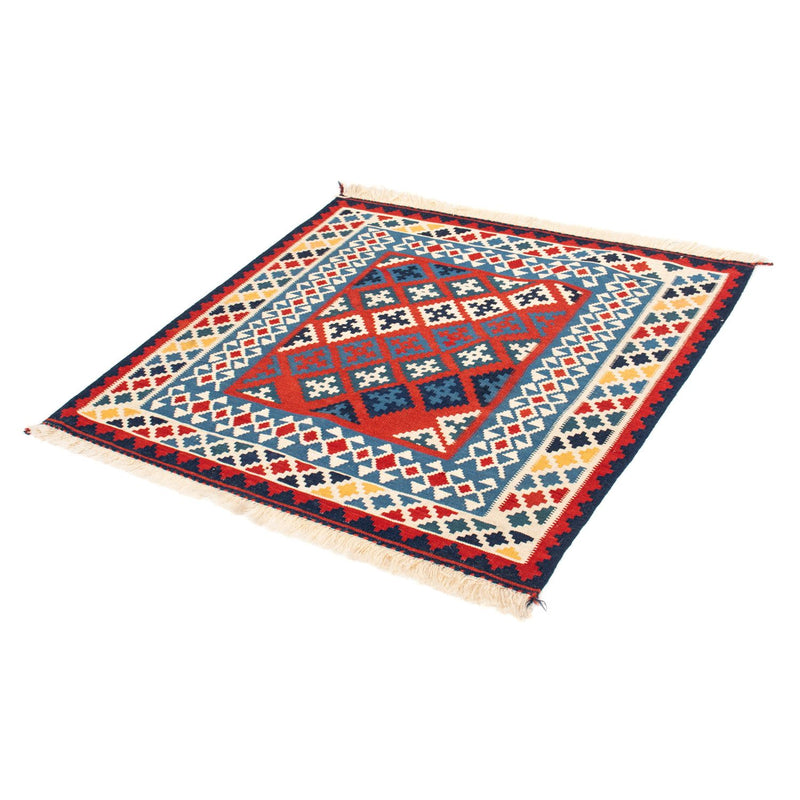 Kelim Rug - Oriental square  - 105 x 103 cm - red