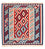 Kelim Rug - Oriental square  - 104 x 102 cm - dark red