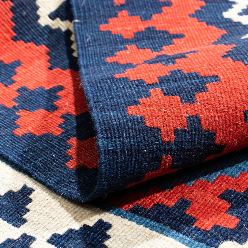 Kelim Rug - Oriental square  - 104 x 103 cm - dark blue