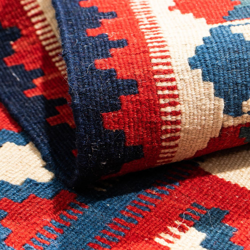 Kelim Rug - Oriental square  - 105 x 102 cm - dark blue