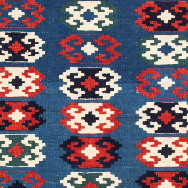 Kelim Rug - Oriental square  - 100 x 98 cm - dark blue