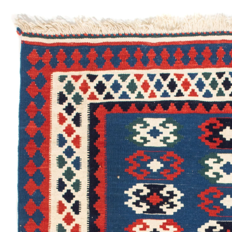 Kelim Rug - Oriental square  - 100 x 98 cm - dark blue