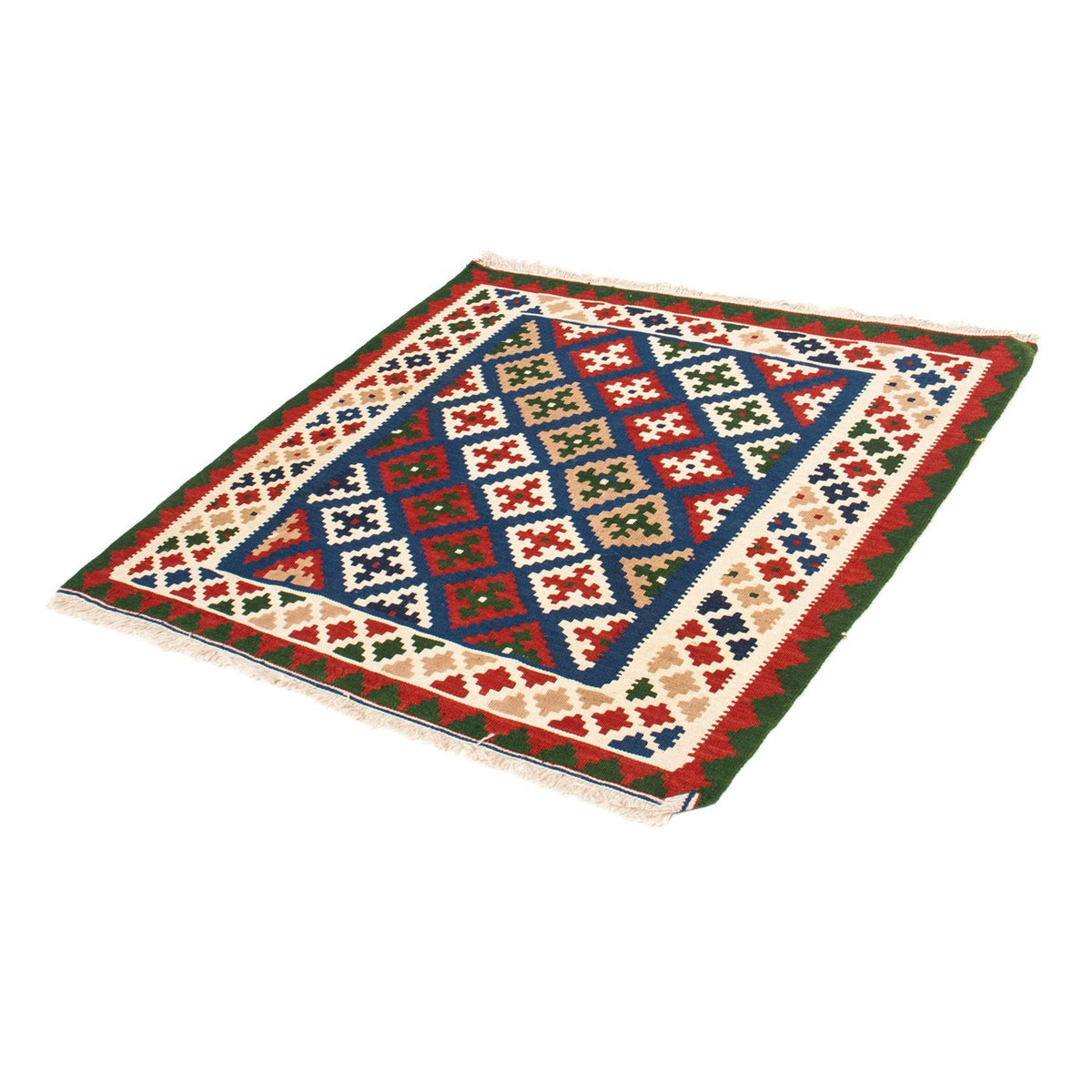 Kelim Rug - Oriental square  - 103 x 100 cm - dark blue