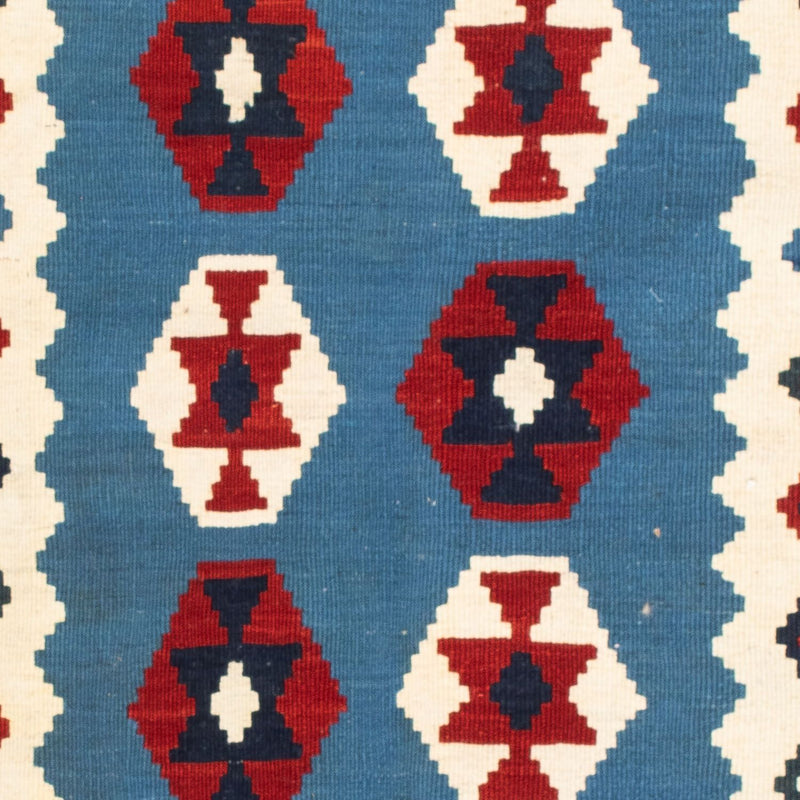 Kelim Rug - Oriental square  - 107 x 102 cm - blue