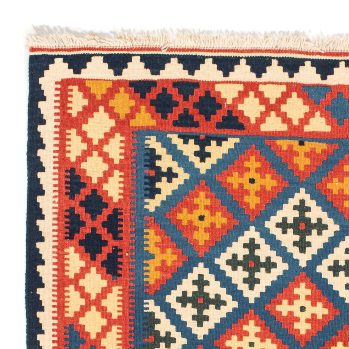 Kelim Rug - Oriental square  - 104 x 100 cm - dark blue