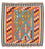 Kelim Rug - Oriental square  - 102 x 101 cm - orange