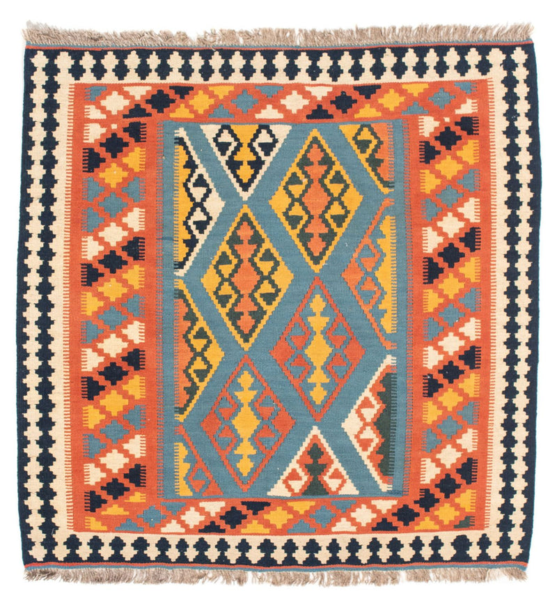 Kelim Rug - Oriental square  - 102 x 101 cm - orange