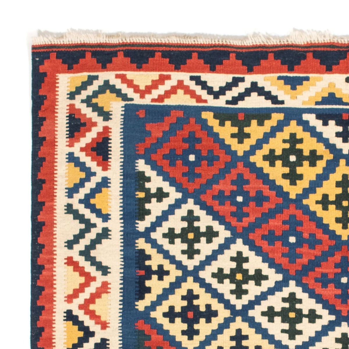 Kelim Rug - Oriental square  - 104 x 102 cm - blue