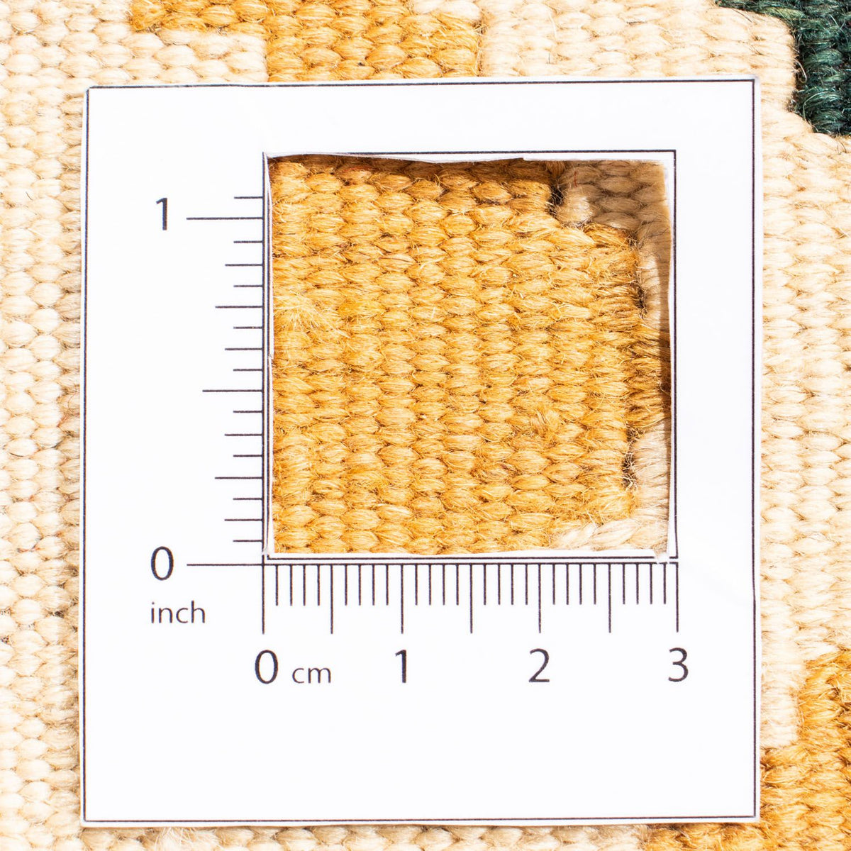 Kelim Rug - Oriental square  - 107 x 101 cm - sea blue