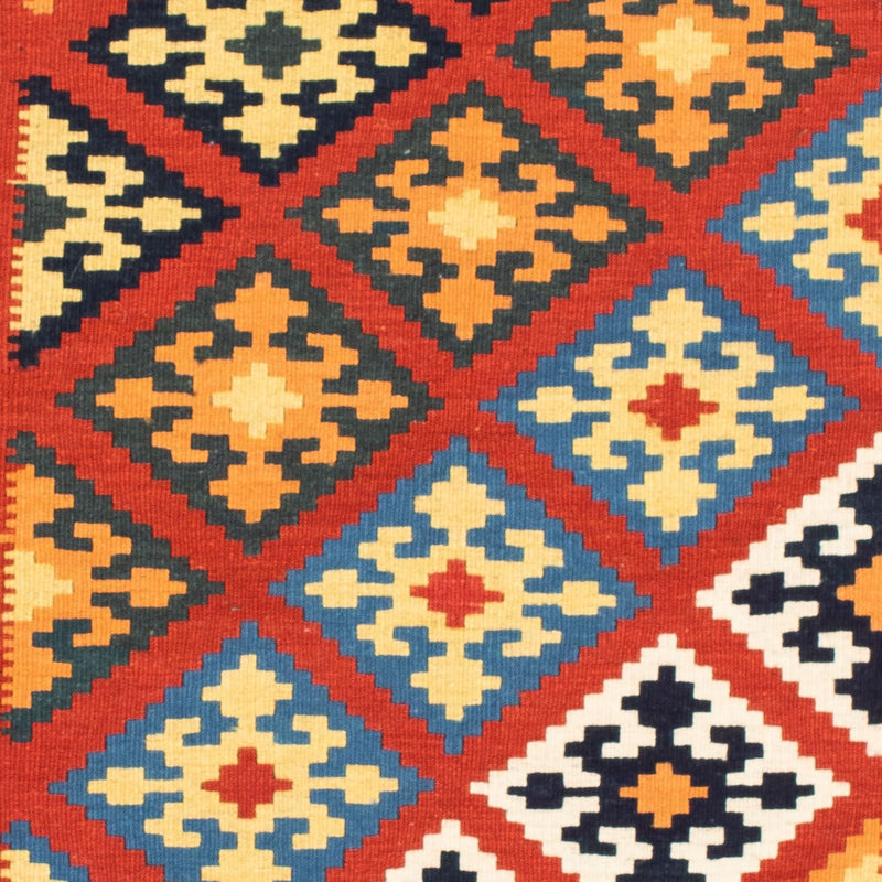 Kelim Rug - Oriental square  - 101 x 93 cm - dark red