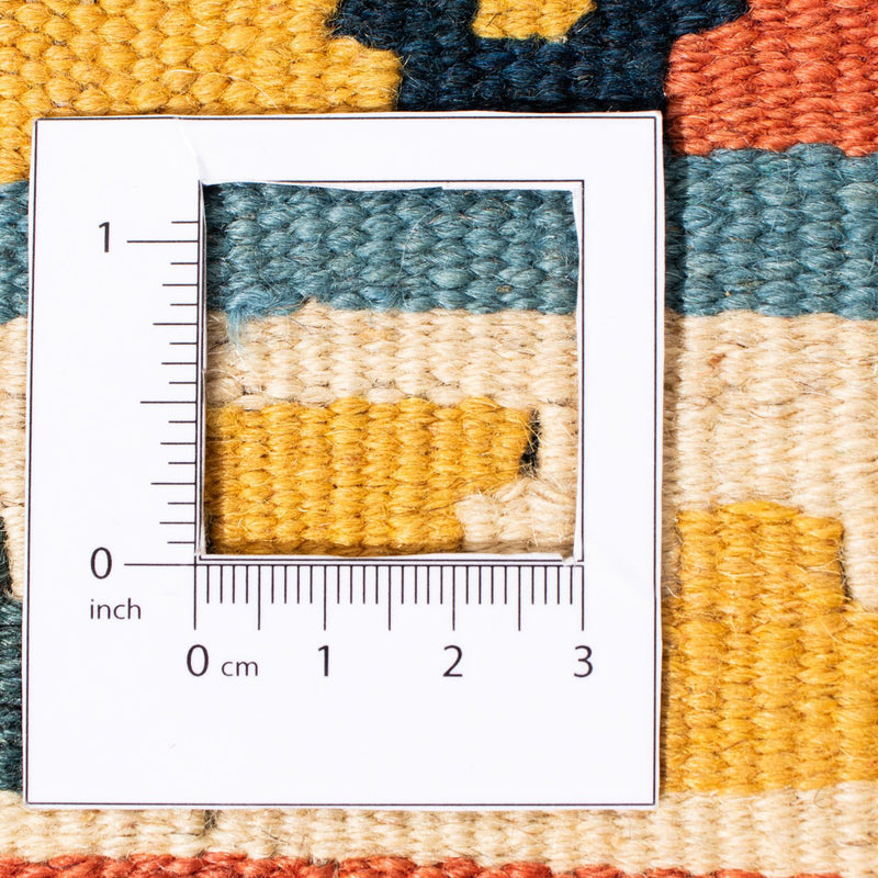 Kelim Rug - Oriental square  - 100 x 98 cm - light blue