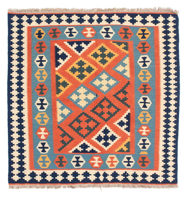 Kelim Rug - Oriental square  - 106 x 106 cm - orange