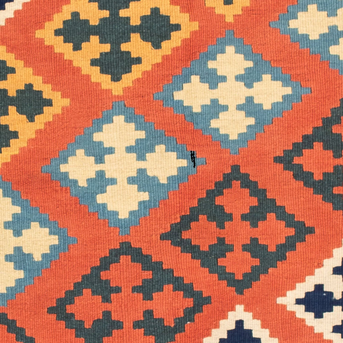 Kelim Rug - Oriental square  - 106 x 106 cm - orange