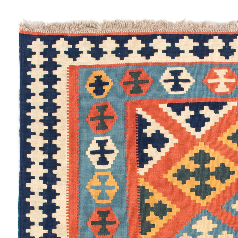 Kelim Rug - Oriental square  - 106 x 106 cm - orange