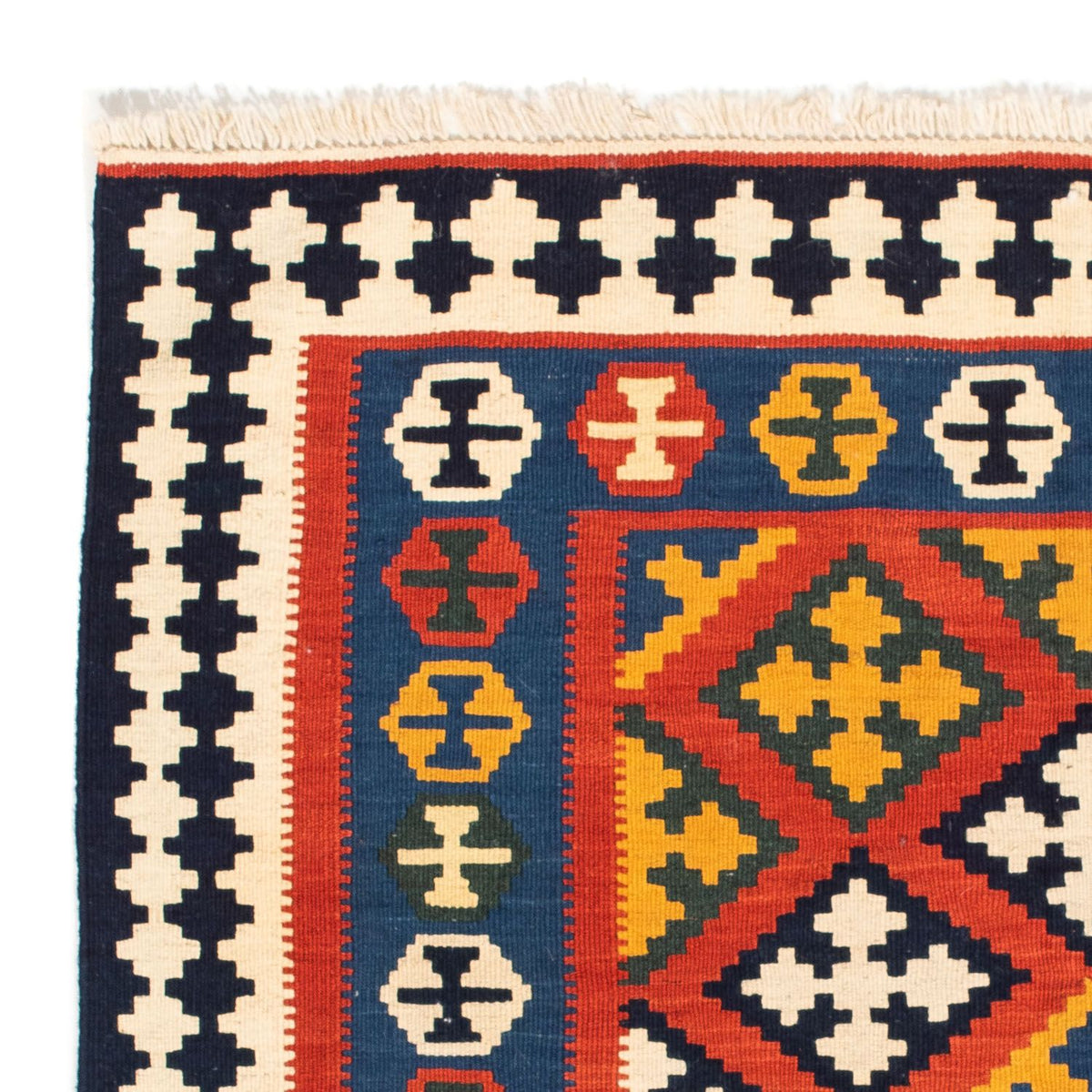 Kelim Rug - Oriental square  - 107 x 105 cm - red