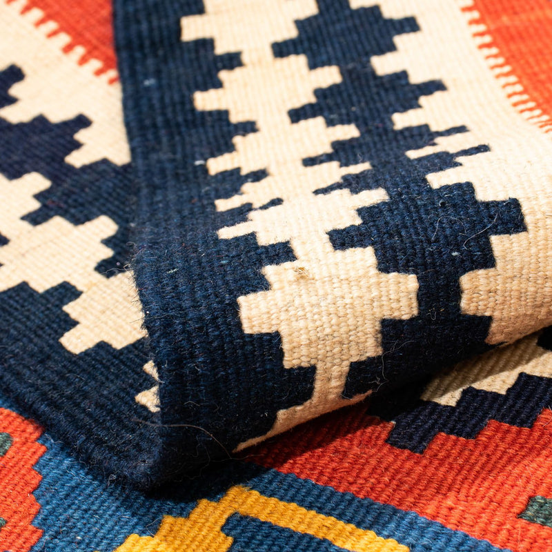 Kelim Rug - Oriental square  - 107 x 105 cm - red