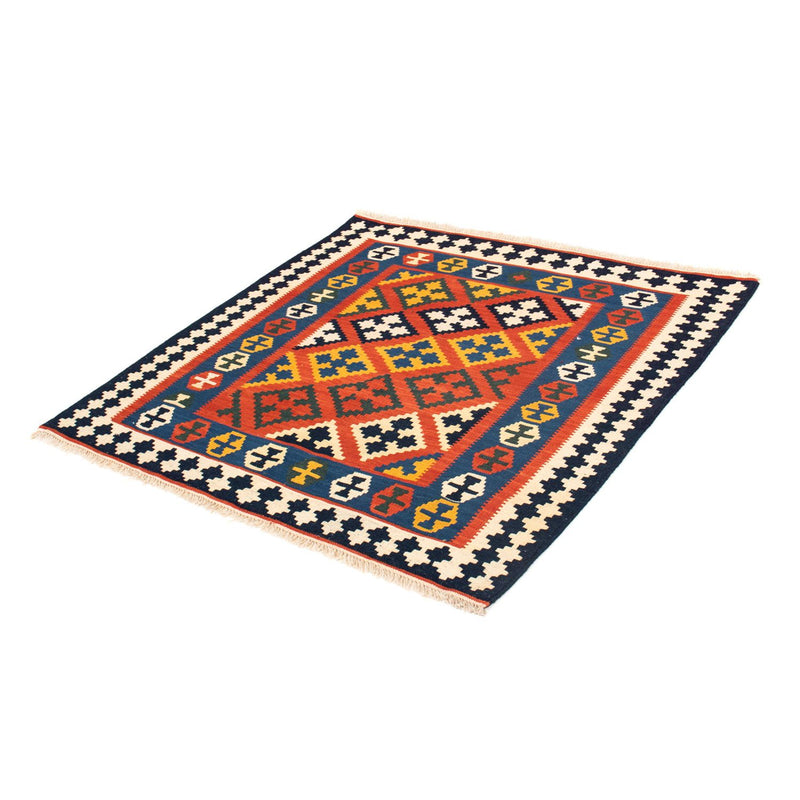 Kelim Rug - Oriental square  - 107 x 105 cm - red
