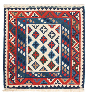 Kelim Rug - Oriental square  - 104 x 102 cm - multicolored
